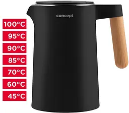 Електрочайник із регулятором температури Concept RK3301 Salt & Pepper - мініатюра 7