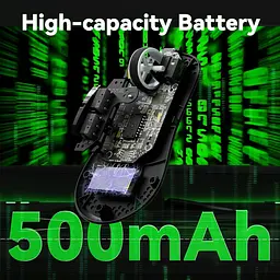 Бездротова миша ATTACK SHARK V5 42000 DPI PAW3950MAX,8K,Nordic 52840,20000FPS Чорна - мініатюра 5