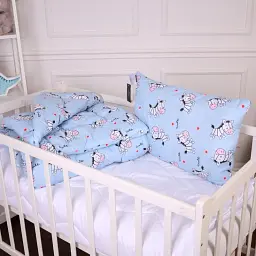 Набір антиалергенний MirSon зима Kids Time 20-0037 Cute blue zebra 140x205 см EcoSilk: ковдра з подушкою (2200009665462) - мініатюра 3