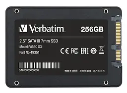 Накопичувач SSD Verbatim SSD 2,5 256GB Vi550 Phison 3D TLC 560/460MB/s (49351) - мініатюра 2