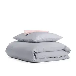 Дитяча постільна білизна в ліжечко SMOKY GREY, сірий (Ranfors_Grey_DotsRose_140)