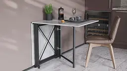Стіл-книга трансформер Оріон 2 Ferrum-decor 750x1520x730 Чорний метал ДСП Бетон 16 мм (FRD-104589) - мініатюра 7