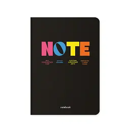 Блокнот у клітинку «NOTE» чорний - мініатюра 1