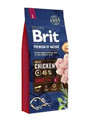 Сухий корм для дорослих собак великих порід Brit Premium Dog Adult L з куркою 15 кг
