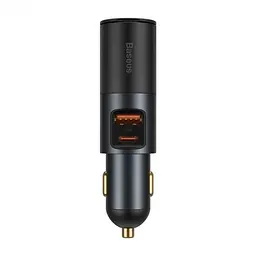Автомобільний зарядний пристрій Baseus Share Together Fast Charge Car Charger Cigarette Lighter Expansion Port Сірий