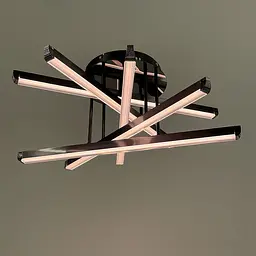 Футуристична Led люстра у корпусі чорний хром | Арт. 77018-5 Gray+BK | Line F - мініатюра 6