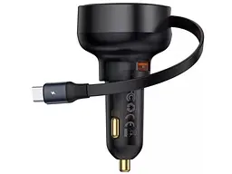 Автомобільний зарядний пристрій BASEUS Enjoyment Pro U Black (C00057800111-00)