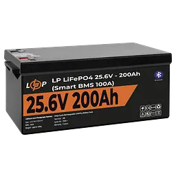 Акумулятор LP LiFePO4 24V (25,6V) - 200 Ah (5120Wh) (Smart BMS 100А) з BT пластик - мініатюра 4