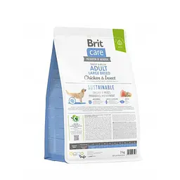 Сухий корм Brit Care Dog Sustainable Adult Large Breed для собак великих порід, з куркою та комахами, 3 кг - мініатюра 3