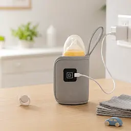 Портативний підігрівач для пляшечок / Портативний підігрівач USB для дитячих пляшечок / Підігрівач для дитячого харчування - мініатюра 4