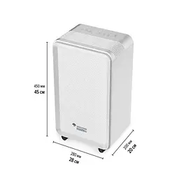 Осушувач повітря Mycond Roomer Smart 12 побутовий, 12 л. на добу, 120 м3/год, 25 м2, дисплей, ел. кер-ня, Wi-Fi, таймер, авто вимк., білий - мініатюра 4