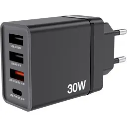 Зарядний пристрій Verbatim USB 30W PD3.0 4-ports black (49700) - мініатюра 4