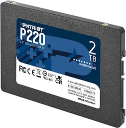Накопичувач SSD Patriot P220 2.5" SATAIII TLC 2TB (P220S2TB25) - мініатюра 2