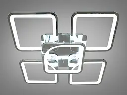 Світлодіодна люстра смарт світильник з пультом dimmer, 115W, хром - мініатюра 2