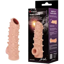 Насадка на член Kokos Nude Sleeve NS 006 M - мініатюра 2