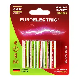 Батарейки Euroelectric AAA LR03 1,5V, 10 шт. - мініатюра 2