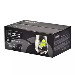 Набір низьких склянок Krosno Splendor, скло, 400 мл, 6 шт. (787480) - мініатюра 3