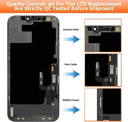 Дисплей Bokman для iPhone 12/12 Pro 6.1", заміна екрану LCD Incell з тачем і набором інструментів - мініатюра 7