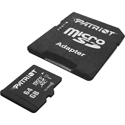 Карта пам'яті Patriot LX microSDHC 64GB UHS-I Class 10 + SD адаптер (PSF64GMCSDXC10) [113849] - мініатюра 2