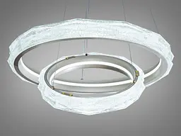 Ошатна LED-люстра Diasha MD3528/600+400CG шампань, 2 кільця, 90 Вт, 60 см, 14-20m2 - мініатюра 3