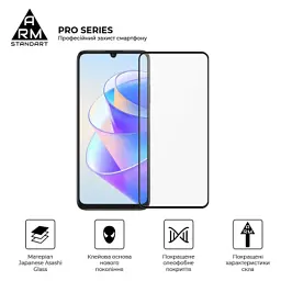 Скло захисне Armorstandart Pro Honor X7a Black (ARM69380) - мініатюра 2
