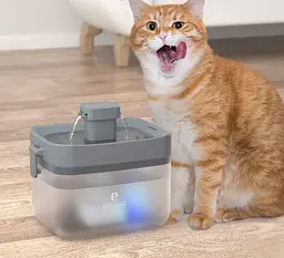 Фонтан для кота ELS PET 1,5 л з LED підсвіткою та фільтром, Прозорий - мініатюра 3