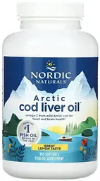 Риб'ячий жир з печінки тріски Nordic Naturals Cod Liver Oil 1000 мг 180 капсул Лимон