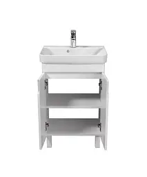 Тумба Мойдодир Simple White 55-U з умивальником River 55 Білий універсальна Білий - мініатюра 6