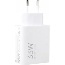 Мережевий зарядний пристрій Xiaomi Mi 33W Charging Combo + Cable USB-A - USB-C White (BHR9956EU) [137228] - мініатюра 2