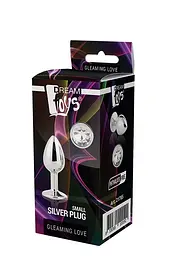 Анальна пробка з кристалом Dream Toys Gleaming Love Silver Plug Small, 7 см (прозорий) - мініатюра 3