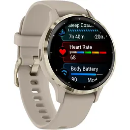 Смарт-часы Garmin Venu 3S Soft Gold S. Steel Bezel w. Французский Грей Case and S. Band (010-02785-02) - миниатюра 3