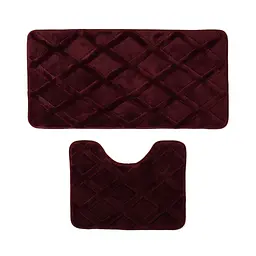 Набір килимків у ванну кімнату Elegant Lines 2 штуки 40*50 / 50*80 см бавовняних темно-коричневийColorful Home534-26-40BRB