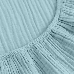 Комплект постільної білизни Cosas Aquamarine CS1 Підлітковий муслін аквамарин (Muslin_37LightBlue_El90-37LightBlue_155) - мініатюра 7