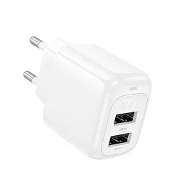 Сітчастий зарядний пристрій HOCO CS51A Surplus dual-port charger 2USB/2,4A білий - мініатюра 4