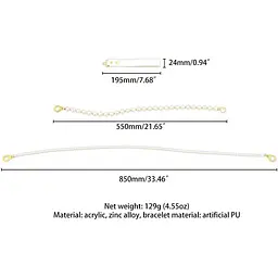 Перлинний нашийник з повідцем Lockink Pearl Collar & Leash Set - мініатюра 7