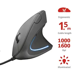 Комп'ютерна миша Trust Verto Ergonomic USB-A чорний teh0014032 - мініатюра 6