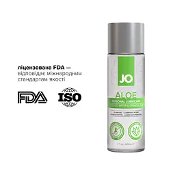 Змазка на водній основі JO H2O Organic Aloe (60 мл), зволожувальний та заспокійливий ефект - мініатюра 5