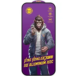 Захисне скло 5D Anti-static Purple (тех.пак) для Apple iPhone 17 Pro Max (6.9) Чорний