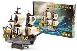 Дерев'яний 3D конструктор PuzzleOk "Піратський корабель" Puz-00928 р.34*27*9см