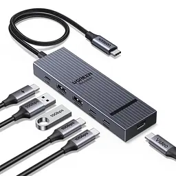 Док-станція USB-C UGREEN Revodok Pro CM818 6 в 1 2 USB-A та 2 USB-C сірий (75775)