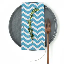 Серветки Cosas Skyey Zigzag 35х35 см 2 шт. (Set-2Serviette_ZigLightBlue_35) - мініатюра 2