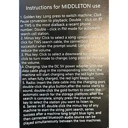 Портативна колонка спікер Middleton speaker акумуляторна переносна IP67 Bluetooth функція Powerbank - мініатюра 3