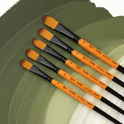 Пензель синтетика овальна FLAME 1368FR №00 коротка ручка Rosa [CD] - мініатюра 3