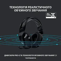 Бездротова ігрова гарнітура з підсвічуванням Logitech G733 Wireless LIGHTSPEED RGB (981-000864) чорна - мініатюра 6