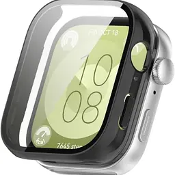 Чохол-накладка DK Huawei Watch Fit 3 Пластик Gloss Скло Full Cover (black)