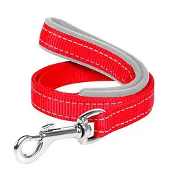 Повідець для собак Dog Extreme з нейлону з прогумованою ручкою Ш 20 мм Д 122 см червоний (43153)