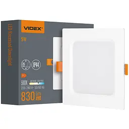 LED світильник Videx Back вбудований квадратний 9W 5000K (VL-DLBS-095) - мініатюра 4
