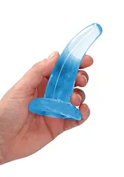 Фалоімітатор RealRock Crystal Clear, 12 см (блакитний) - мініатюра 6