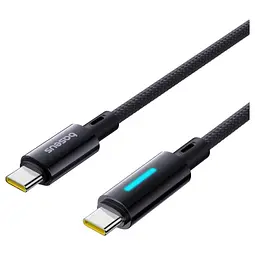 Кабель Baseus Lit Button-Control Fast Charging Data Cable USB-C to USB-C 100W 2m Black