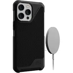 Оригінальний протиударний чохол UAG Metropolis LT MagSafe для iPhone 15 Pro (6.1") Kevlar Black 114277113940
